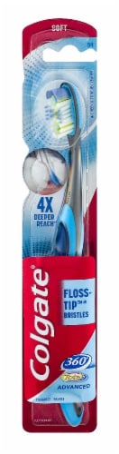 Colgate 360 Total Advanced Floss Tip Soft Toothbrush Perspective: front