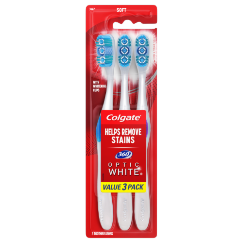 Colgate  360 Optic White Toothbrush Soft Perspective: front