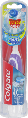 Colgate Battery Operated Full Head Soft Toothbrush Perspective: front