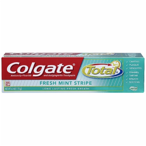 Colgate Total Mint Stripe Gel Toothpaste Perspective: front