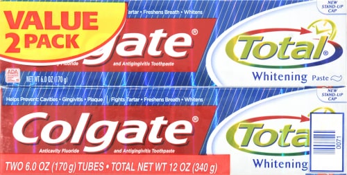 Colgate Total Whiting Paste Twin Pack Perspective: front