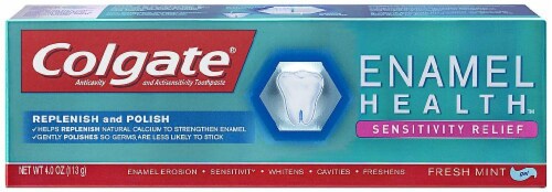 Colgate Enamel Health Sensitive Relief Toothpaste Perspective: front