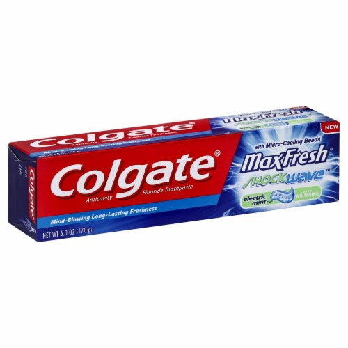 Colgate Max Fresh Shockwave Gel Toothpaste Perspective: front