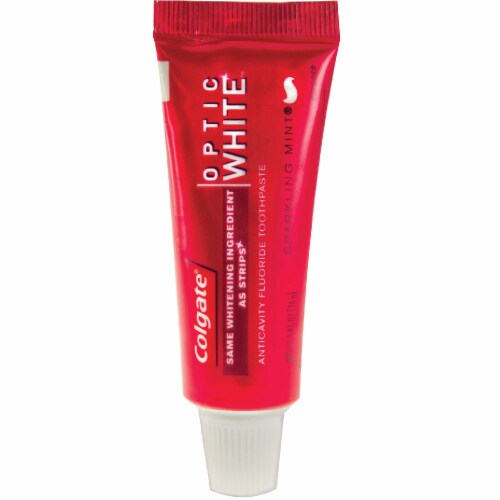 Colgate Optic White Travel Size Toothpaste Sparkling Mint Perspective: front
