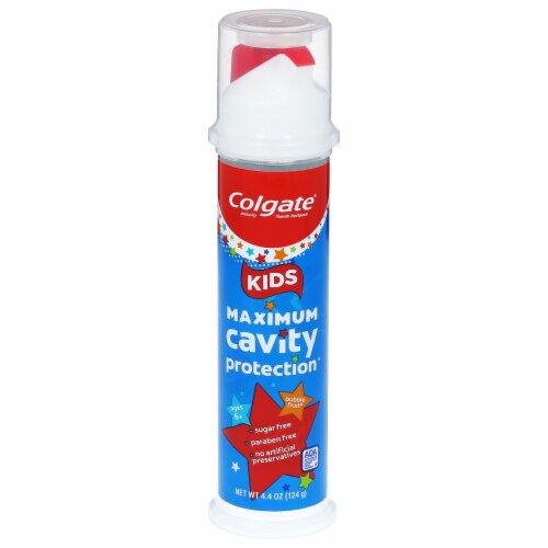 Colgate® Kids Maximum Cavity Protection Bubble Fruit® Pump Toothpaste Perspective: front