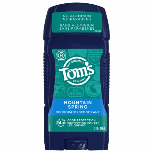 Tom's of Maine Long-Lasting Aluminum-Free Natural Deodorant for Men Mountain Spring Perspective: front