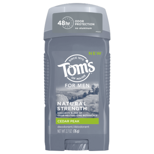 Tom's of Maine Cedar Peak Men's Natural Strength Deodorant Perspective: front