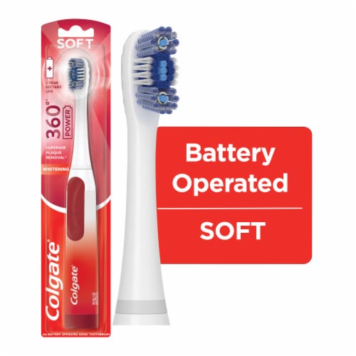 Colgate® 360® Optic White® Soft Sonic Powered Battery Toothbrush Perspective: front