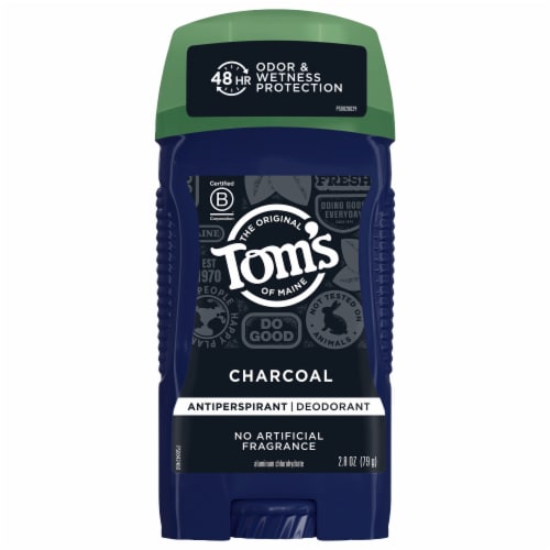 Tom's of Maine Natural Charcoal Antiperspirant Deodorant for Men Perspective: front