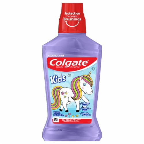 Colgate® Kids Bubble Fruit® Mouth Wash Perspective: front