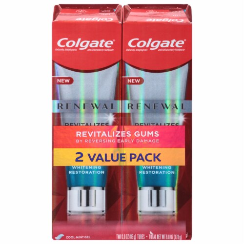 Colgate Renewal Cool Mint Gum Revitalizing Toothpaste Perspective: front