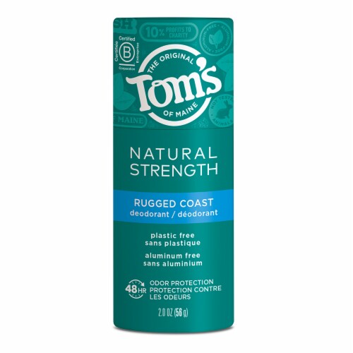 Tom's of Maine Natural Strength Plastic-Free Aluminum-Free Deodorant for Men Rugged Coast Perspective: front