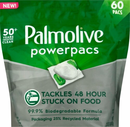 Palmolive Power Pacs Dishwasher Detergent Perspective: front