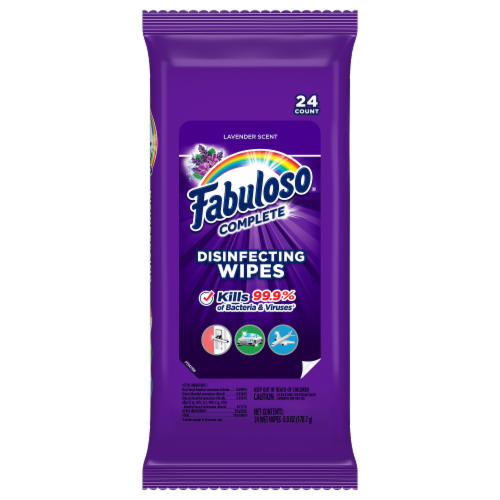 Fabuloso Complete Lavender Scent Disinfecting Wipes Perspective: front