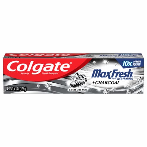 Colgate Max Fresh Charcoal Mint Toothpaste Perspective: front