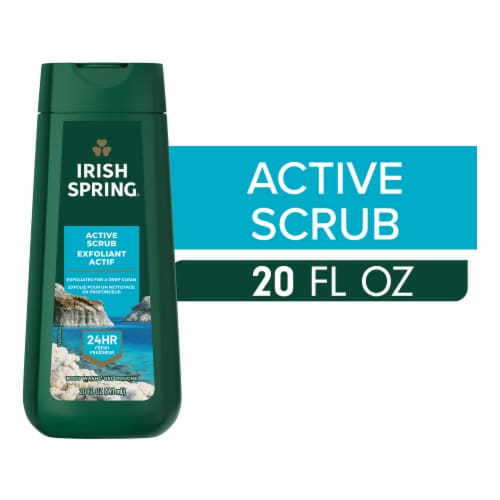 Irish Spring Mens Body Wash with Active Scrub Scent