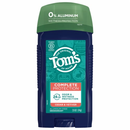 Månens overflade Anden klasse Forvirre Tom's of Maine Complete Protection Aluminum-Free Natural Deodorant for Men  Cedar & Vetiver, 2.6 oz - Gerbes Super Markets