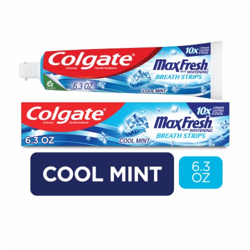 Colgate Max Fresh Whitening Toothpaste with Cool Mint Flavor Perspective: front