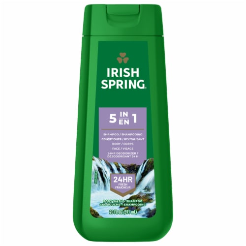 Irish Spring 5 in 1 Body Wash + Shampoo Perspective: front