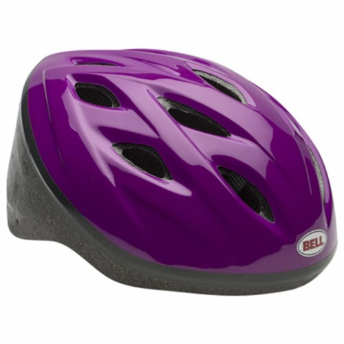 Ladies purple top bike helmet