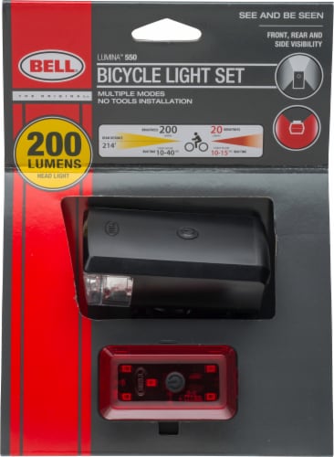Bell 200 Lumen Lumina 550 Bicycle Light Set Perspective: front