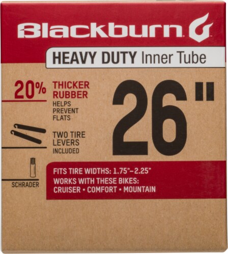 Blackburn 26-Inch 1.75-2.25 Width Heavy Duty Bike Inner Tube Set Perspective: front