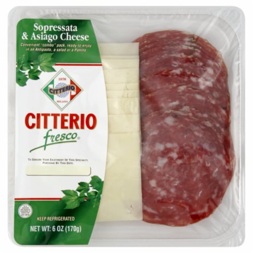 Citterio Fresco® Sopressata & Asiago Cheese Combo Pack Perspective: front