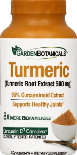 Garden Botanicals Turmeric Vegicaps Perspective: front