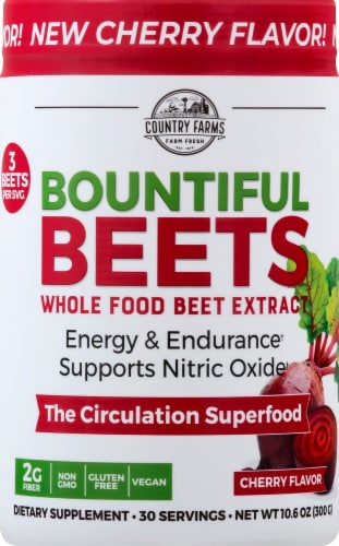 Country Farms Bountiful Beets Cherry Flavored Dietary Supplements Perspective: front