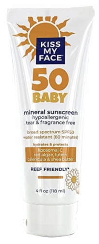 Kiss My Face Baby SPF 50 Sunscreen Lotion Perspective: front