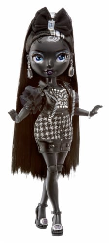 Rainbow High Shadow Series 1 Shanelle Onyx- Grayscale Fashion Doll