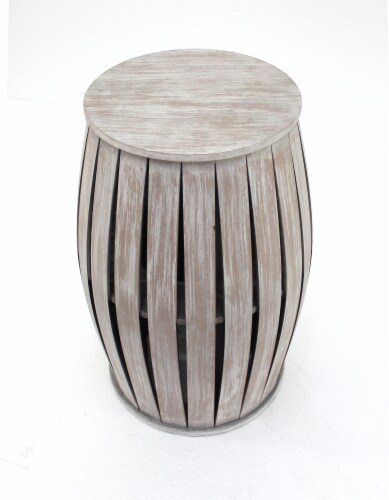 Barrel style end tables deals