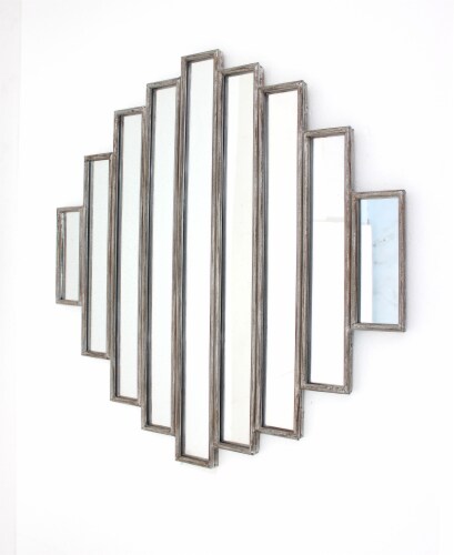 Rustic Multi Mirrored Wall Sculpture Perspective: front