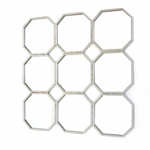 Contemporary Mirrored Metal Wall Sculpture Perspective: front