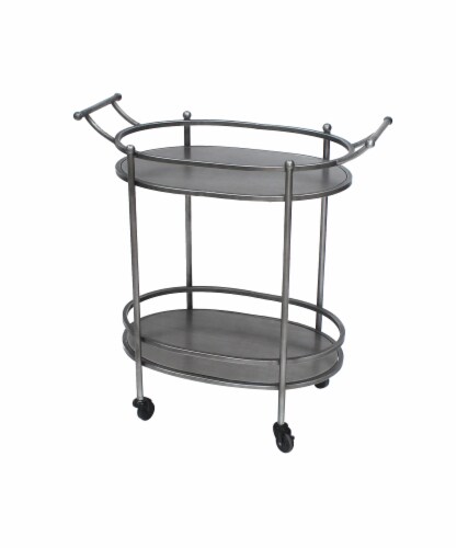 15 X 28 X 31 Bronze Antique Oval Service Cart 15 X 28 X 31 Bronze Antique Oval Service Cart