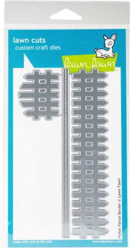 Lawn Cuts Custom Craft Border Die-Picket Fence, 6 Perspective: front