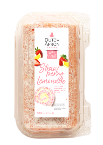 Dutch Apron Bakery Strawberry Cake Roll Perspective: front