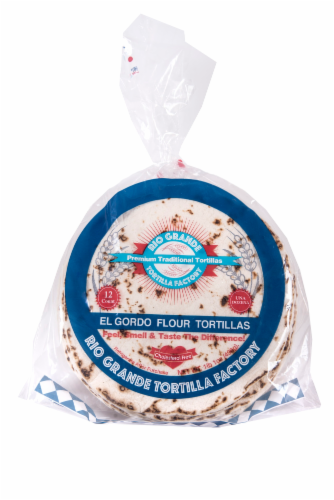Rio Grande Foods El Gordo Flour Premium Traditional Tortillas Perspective: front