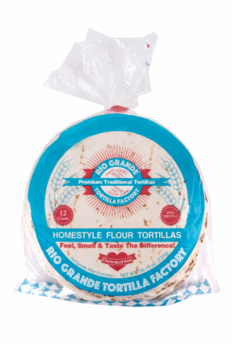 Rio Grande Foods Homestyle Flour Premium Traditional Tortillas Perspective: front
