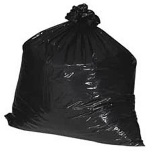 Nature Saver NAT00994 Trash Can Liners- Rcycld- 55-60 Gal- 1.8mil- 38in.x58in.- BK Perspective: front
