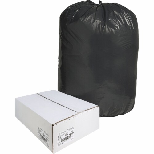 38 x 58 Black Low-Density Trash Liner, 55 Gallon, 100 Liners