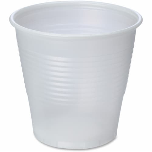 Genuine Joe Translucent Cups 5oz. 25BG/CT Clear 10500 Perspective: front