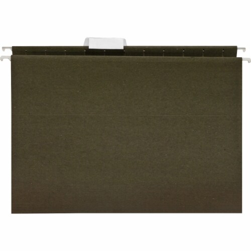 Business Source Hanging Folder 1/5 Tab Cut Letter 25/BX Standard Green 17533 Perspective: front