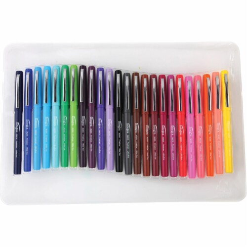 Integra ITA36205 0.7 mm Fineliner Ultra Fine Tip Marker Pen - Pack of 24 Perspective: front