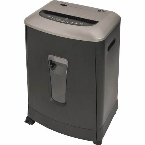 Business Source 6-gallon Bin Cross-cut Shredder - Non-continuous Shredder - Cross Cut - 16 Per Pass - for shredding Paper, Staples, CD, DVD, Credit Card - P-3 - 8.88