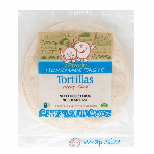 La Favorita Wrap Size Tortillas Perspective: front