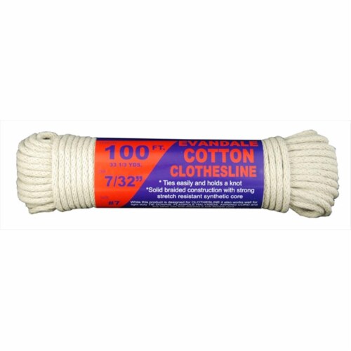 T.W. Evans Cordage 43-070 .21875 in. x 100 ft. Evandale Cotton Clothesline  Hank, 1 - Foods Co.