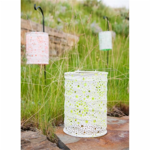 Allsop Home & Garden 31022 Soji Stella Lantern, Neon Yellow Perspective: front