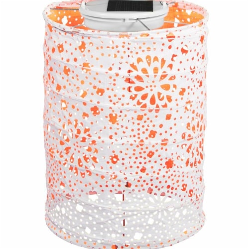 Allsop Home & Garden 31023 Soji Stella Lantern, Neon Orange Perspective: front