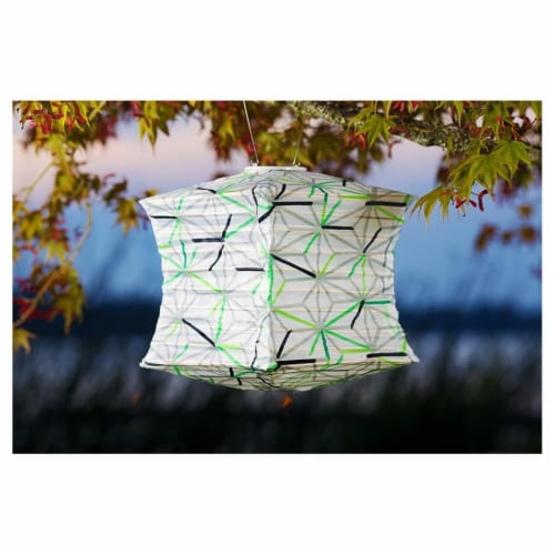 Allsop Home & Garden 31409 Soji Printed Lantern, Geo Star Perspective: front